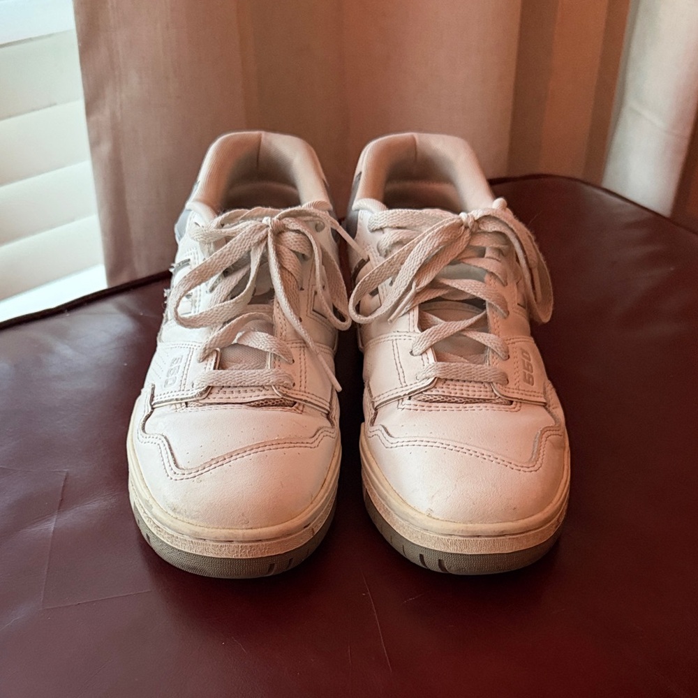 New Balance 550 White Grey Lace Up Sneakers Shoes - Picture 2 of 8